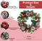 3 Pcs 9.5 Inch Small Christmas Wreath Mini Christmas Door Wreath with Ball Frosted Pinecone Berried Holly Christmas Decorations for Indoor Window Wall Stairs Room Home Office Decor Kitchen